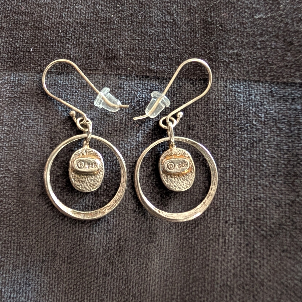 Silver And Roman Glass Earrings - Picture 3 of 4